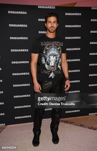 Model/actor Clint Mauro attends the grand opening party for Dsquared2 at The Shops at Crystals on April 6, 2017 in Las Vegas, Nevada.