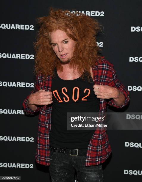 Comedian Carrot Top attends the grand opening party for Dsquared2 at The Shops at Crystals on April 6, 2017 in Las Vegas, Nevada.