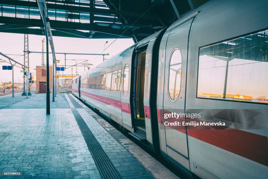 Intercity-Express (ICE) train at platform