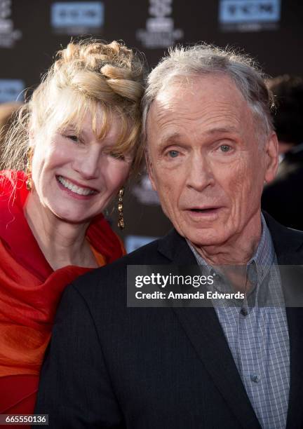 Television personality Dick Cavett and Martha Rogers, PhD arrive at the 2017 TCM Classic Film Festival - Opening Night Gala - 50th Anniversary...