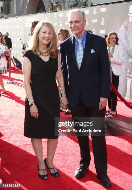 Actors Keir Dullea and Mia Dillon attend the 50th anniversary screening of "In The Heat Of The Night" at the 2017 TCM Classic Film Festival opening...