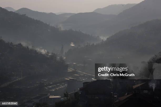 Coal mine is seen on April 6, 2017 in Zonguldak, Turkey. More than 300 kilometers of coal mineÕs riddle the mountains of Zonguldak. The coal-mining...