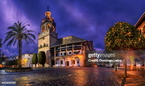 church of santa maria la mayor, ronda - soleado stock pictures, royalty-free photos & images