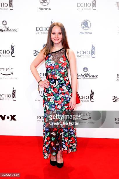 German actress Sonja Gerhardt during the Echo award red carpet on April 6, 2017 in Berlin, Germany.