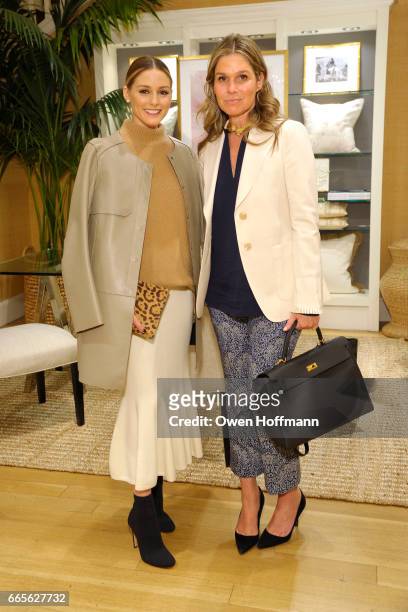 Olivia Palermo and Aerin Lauder attend The AERIN Collection by Williams Sonoma Launch Breakfast with Aerin Lauder at Williams Sonoma on April 6, 2017...