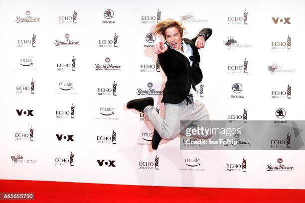 Singer Matteo Markus Bok during the Echo award red carpet on April 6, 2017 in Berlin, Germany.