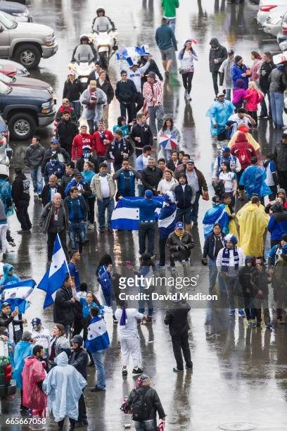 Fans at the FIFA 2018 World Cup Qualifier match between the United States and Honduras played on March 24, 2017 at Avaya Stadium in San Jose,...