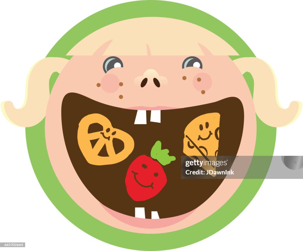 Happy kids label icon