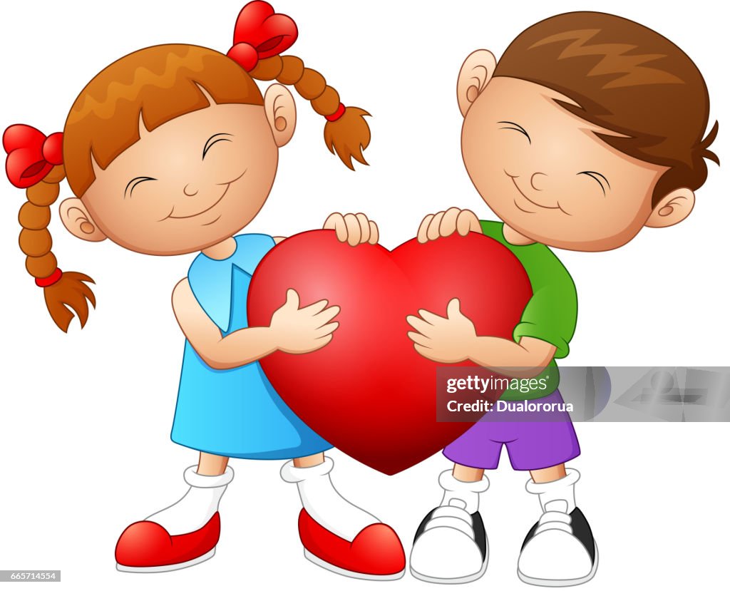 Dibujos Animados Pareja De Enamorados Con Corazón Ilustración de stock - Getty Images Dibujos Animados Pareja De Enamorados Con Corazón Ilustración de stock - Getty Images