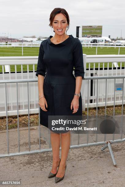 Presenter Sally Nugent attends Ladies Day at The 2017 Randox Health Grand National Festival at Aintree Racecourse on April 7, 2017 in Liverpool,...