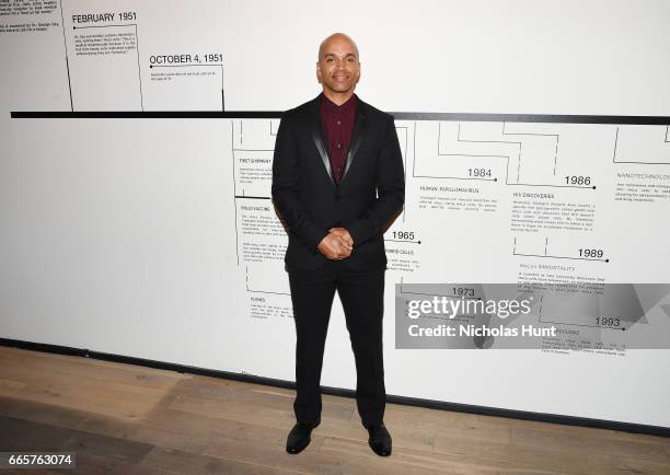 Artist Kadir Nelson attends HBO's The HeLa Project Exhibit For "The Immortal Life of Henrietta Lacks" on April 6, 2017 in New York City.