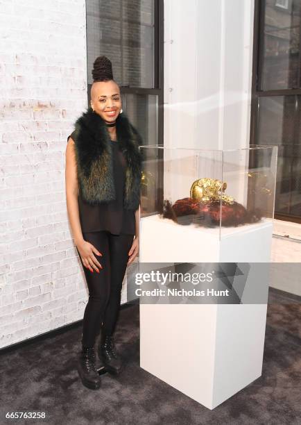 Artist Doreen Garner attends HBO's The HeLa Project Exhibit For "The Immortal Life of Henrietta Lacks" on April 6, 2017 in New York City.