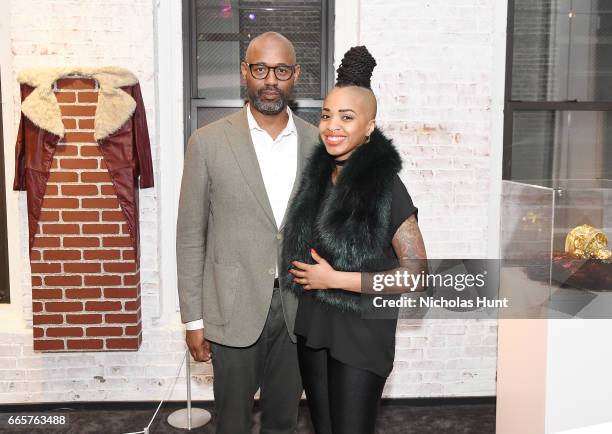 Lewis Long and Doreen Garner attend HBO's The HeLa Project Exhibit For "The Immortal Life of Henrietta Lacks" on April 6, 2017 in New York City.