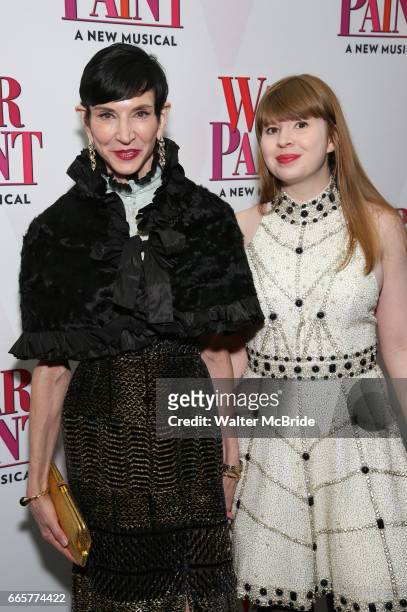 Amy Fine Collins and Flora Collins attends the Broadway Opening Night Performance of 'War Paint' at the Nederlander Theatre on April 6, 2017 in New...