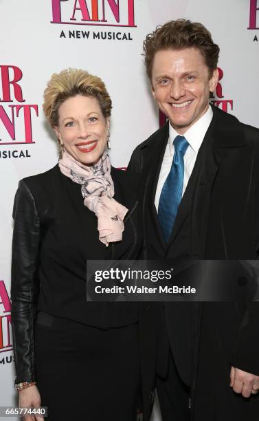 Marin Mazzie and Jason Danieley attend the Broadway Opening Night Performance of 'War Paint' at the Nederlander Theatre on April 6, 2017 in New York...