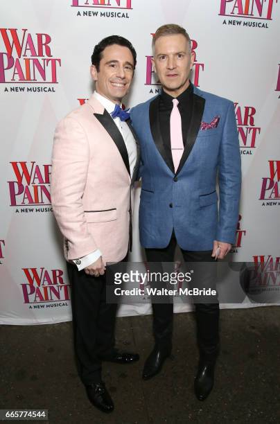 Christopher Gattelli and Stephen Bienskie attend the Broadway Opening Night Performance of 'War Paint' at the Nederlander Theatre on April 6, 2017 in...