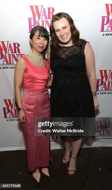 Julie Wong and Christina Bennet attend the Broadway Opening Night Performance of 'War Paint' at the Nederlander Theatre on April 6, 2017 in New York...