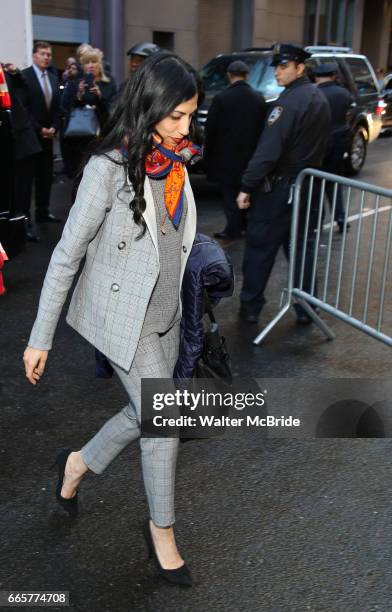 Huma Abedin attends the Broadway Opening Night Performance of 'War Paint' at the Nederlander Theatre on April 6, 2017 in New York City.