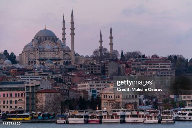 suleymaniye mosque in istanbul, turkey - eminonu square stock pictures, royalty-free photos & images