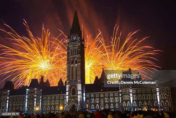 ottawa fireworks - dennis mccoleman stock pictures, royalty-free photos & images