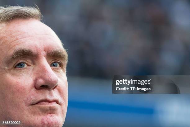 Ian Ayre of1860 Muenchen looks on during the Second Bundesliga match between TSV 1860 Muenchen and VfB Stuttgart at Allianz Arena on April 5, 2017 in...