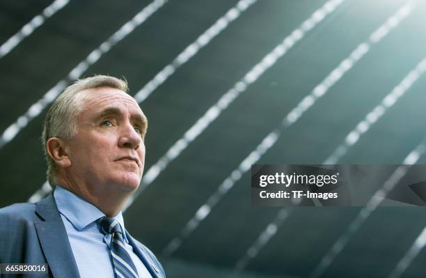 Ian Ayre of1860 Muenchen looks on during the Second Bundesliga match between TSV 1860 Muenchen and VfB Stuttgart at Allianz Arena on April 5, 2017 in...