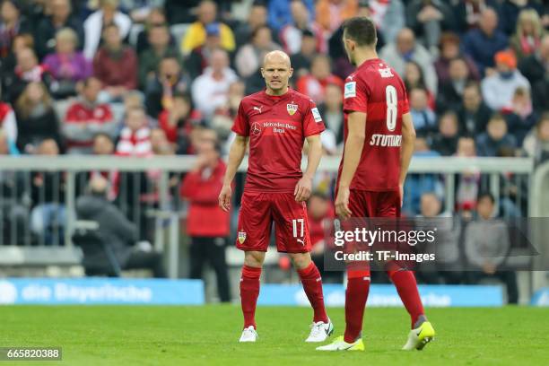 Tobias Werner of Stuttgart Anto Grgic of Stuttgart looks on during the Second Bundesliga match between TSV 1860 Muenchen and VfB Stuttgart at Allianz...