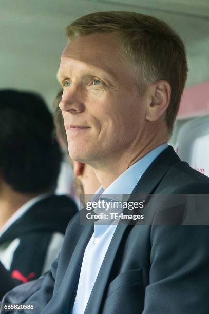 Jan Schindelmeiser of Stuttgart looks on during the Second Bundesliga match between TSV 1860 Muenchen and VfB Stuttgart at Allianz Arena on April 5,...