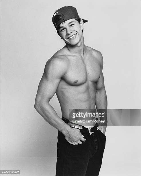 Marky Mark, singer and rapper of the Funky Bunch, posing in the studio, 1991.