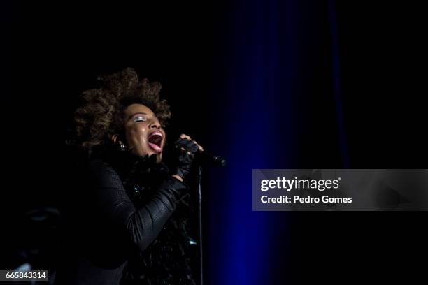 Nacy Gray performs at Centro Cultural de Belem on April 6, 2017 in Lisbon, Portugal.