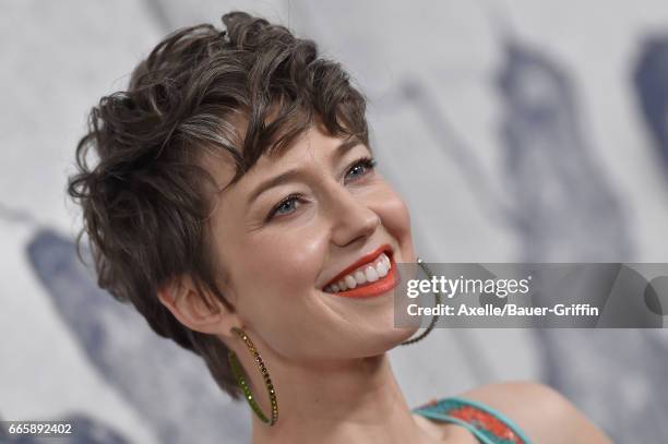 Actress Carrie Coon arrives at the Season 3 Premiere of 'The Leftovers' at Avalon Hollywood on April 4, 2017 in Los Angeles, California.