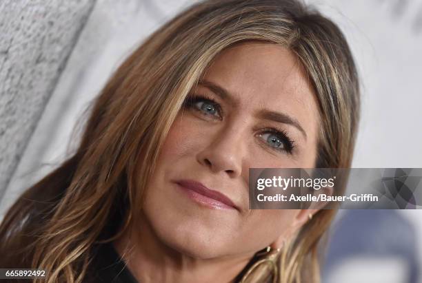 Actress Jennifer Aniston arrives at the Season 3 Premiere of 'The Leftovers' at Avalon Hollywood on April 4, 2017 in Los Angeles, California.