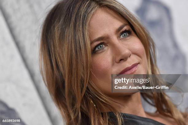 Actress Jennifer Aniston arrives at the Season 3 Premiere of 'The Leftovers' at Avalon Hollywood on April 4, 2017 in Los Angeles, California.