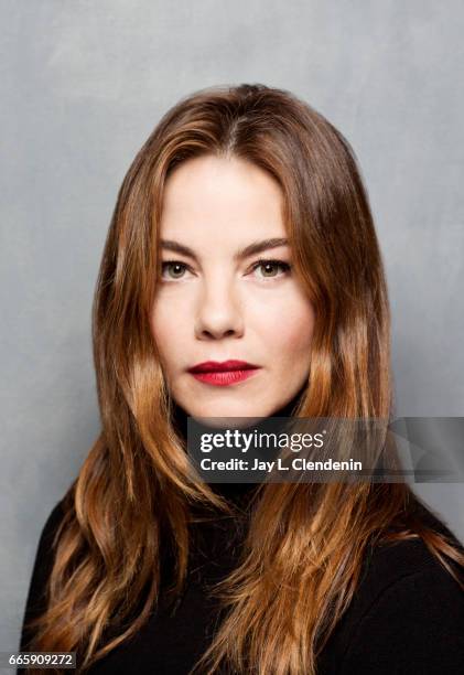 Actress Michelle Monaghan, from the film Sidney, is photographed at the 2017 Sundance Film Festival for Los Angeles Times on January 22, 2017 in Park...