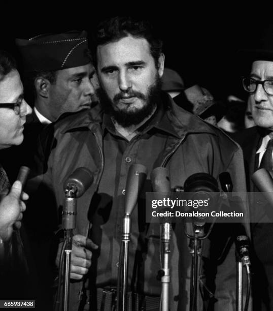 Cuban leader Fidel Castro arrives in Washington DC on April 15, 1959.
