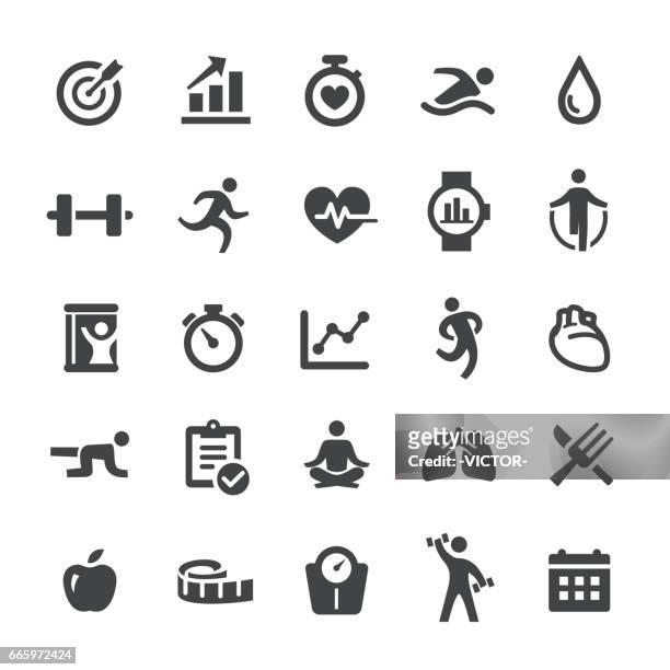 fitness und bewegung ikonen - smart-serie - anaerobic stock-grafiken, -clipart, -cartoons und -symbole
