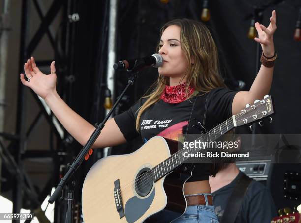 Naomi Cooke of Runaway June performs Day 2 - Country Thunder Music Festival Arizona on April 7, 2017 in Florence, Arizona.