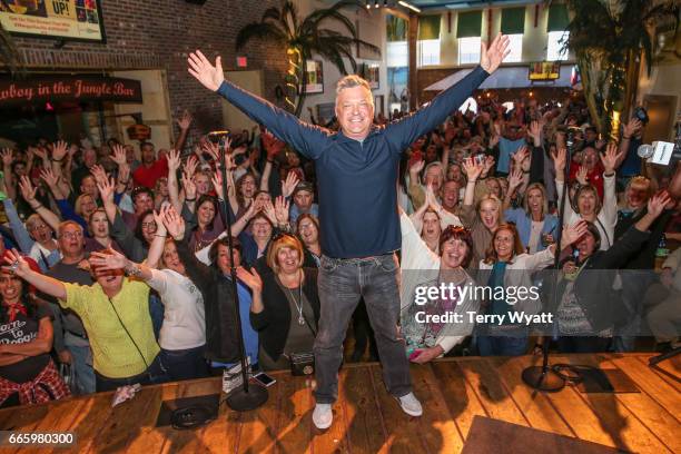 SiriusXM Host Buzz Brainard hosts The Music Row Happy Hour on SiriusXM's The Highway at Margaritaville in Nashville at Margaritaville on April 7,...