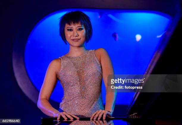 Yuja Wang performs at the Oceanografic on April 7, 2017 in Valencia, Spain.