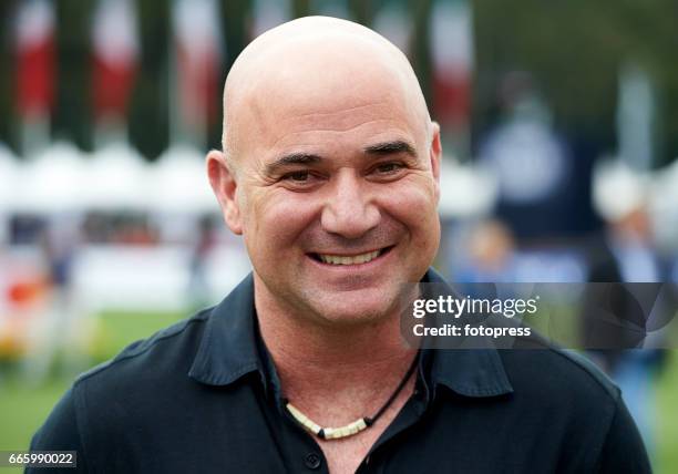 Andre Agassi attends the Global Champions Tour of Mexico at Campo de Marte on April 7, 2017 in Mexico City, Mexico.