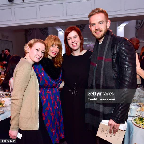 Sarah Brown, April Long, Kate Babb Shone and Philip Donaldson attend the Fragrance Foundation: Finalists' Luncheon at 583 Park Avenue on April 7,...