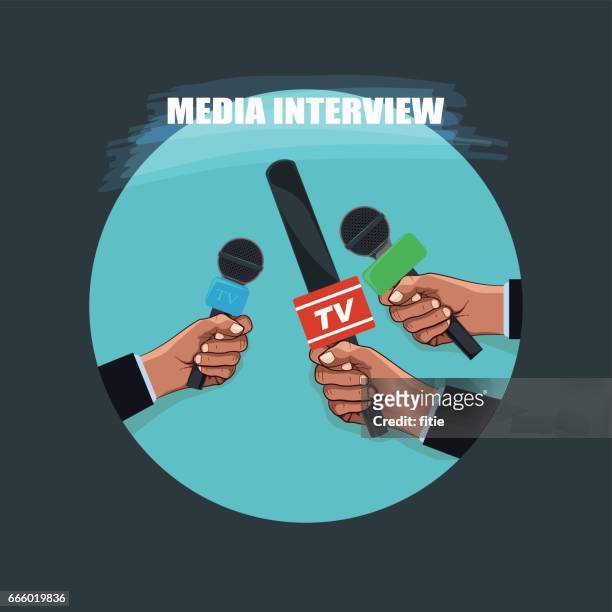medien-interview - job interview stock-grafiken, -clipart, -cartoons und -symbole