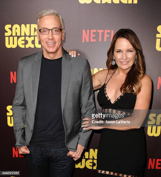 Dr. Drew Pinsky and wife Susan Pinsky attend the premiere of "Sandy Wexler" at ArcLight Cinemas Cinerama Dome on April 6, 2017 in Hollywood,...