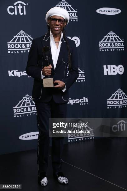 Niles Rodgers attend the 32nd Annual Rock & Roll Hall Of Fame Induction Ceremony at Barclays Center on April 7, 2017 in New York City.