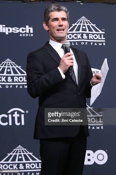 Greg Harris attends the 32nd Annual Rock & Roll Hall Of Fame Induction Ceremony at Barclays Center on April 7, 2017 in New York City.