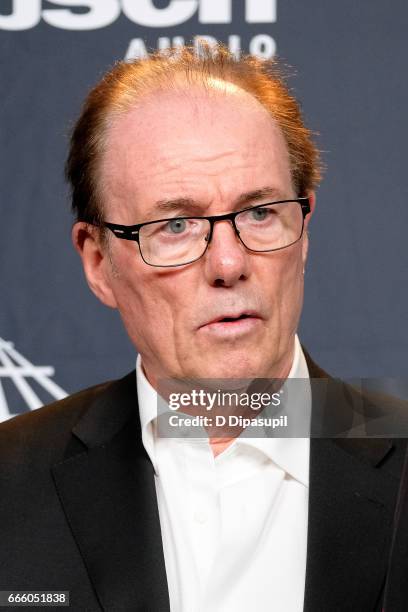 Inductee Aynsley Dunbar of Journey attends the Press Room of the 32nd Annual Rock & Roll Hall of Fame Induction Ceremony at Barclays Center on April...