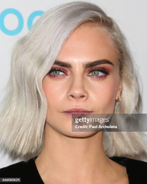 Fashion Model Cara Delevingne attends the 4th annual unite4:humanity gala at the Beverly Wilshire Four Seasons Hotel on April 7, 2017 in Beverly...