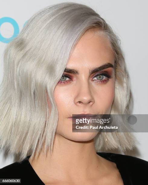 Fashion Model Cara Delevingne attends the 4th annual unite4:humanity gala at the Beverly Wilshire Four Seasons Hotel on April 7, 2017 in Beverly...