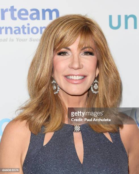 Personality Leeza Gibbons attends the 4th annual unite4:humanity gala at the Beverly Wilshire Four Seasons Hotel on April 7, 2017 in Beverly Hills,...