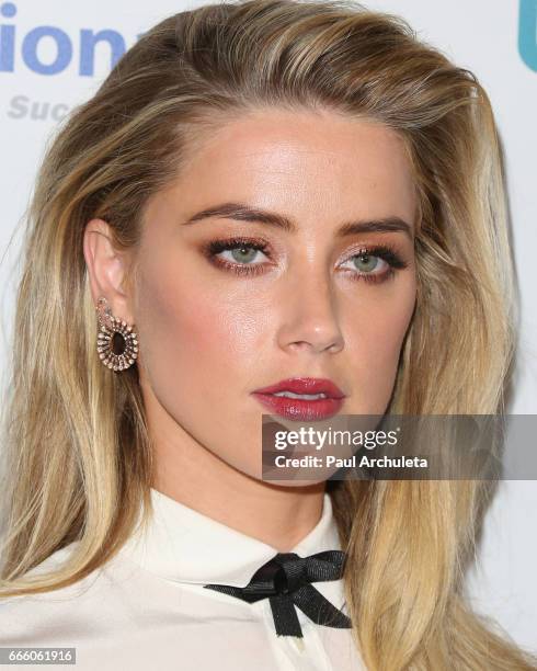 Actress Amber Heard attends the 4th annual unite4:humanity gala at the Beverly Wilshire Four Seasons Hotel on April 7, 2017 in Beverly Hills,...